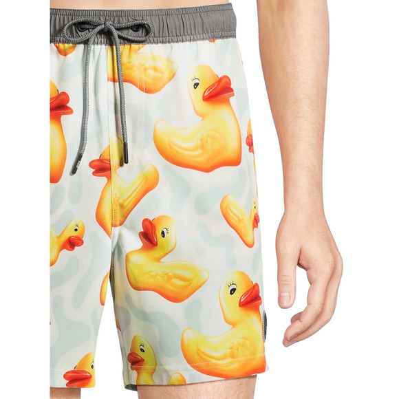 Neff Yellow WARP DUCKY Swim Trunks Mens Medium (32-34) NWT - Picture 3 of 7